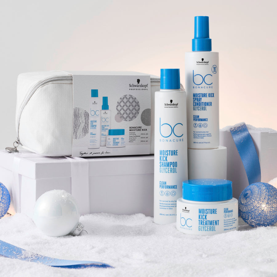 Kit Bonacure Moisture Kick Shampoo + Bonacure Moisture Kick Acondicionador Spray + Bonacure Moisture Kick Mascarilla Schwarzkopf Professional