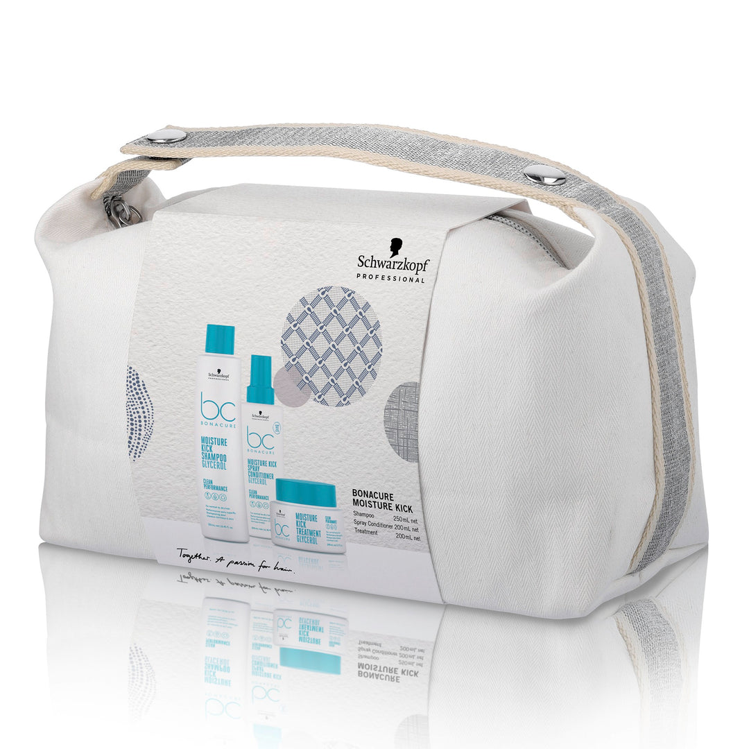 Kit Bonacure Moisture Kick Shampoo + Acondicionador Spray + Mascarilla Schwarzkopf Professional