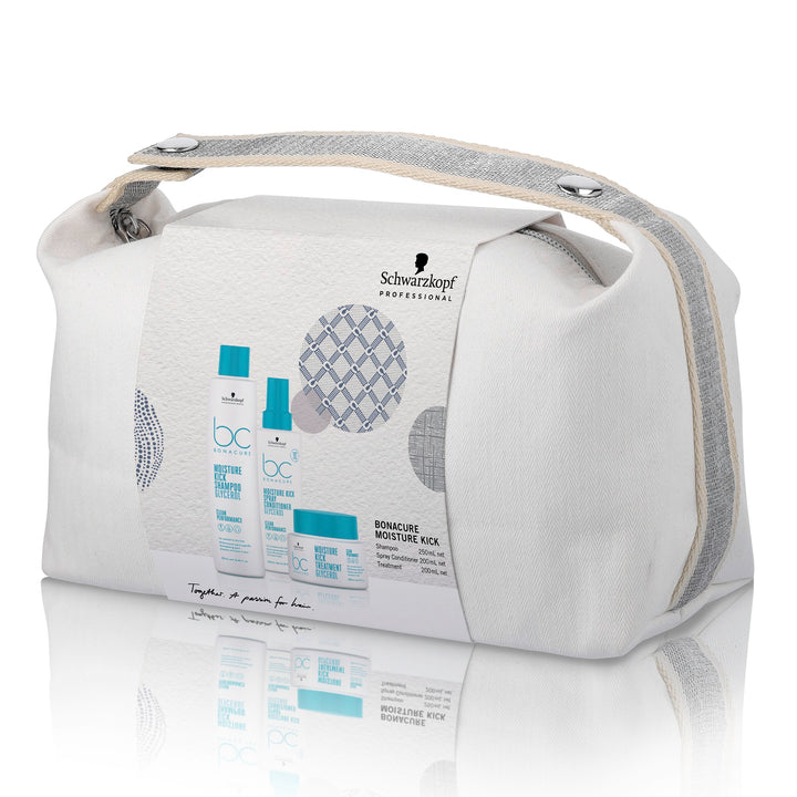 Kit Bonacure Moisture Kick Shampoo + Acondicionador Spray + Mascarilla Schwarzkopf Professional