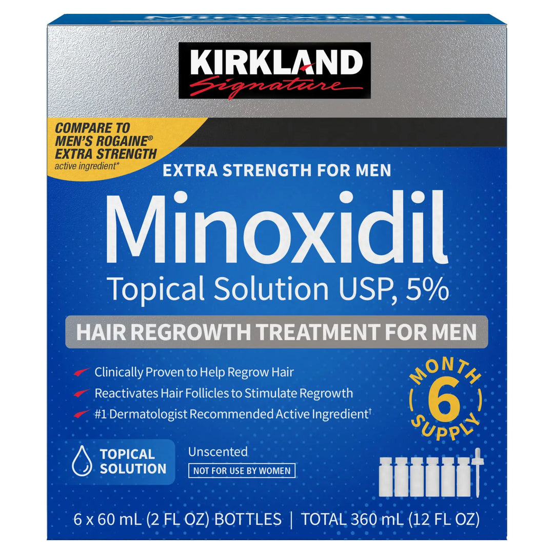 Kirkland Signature Minoxidil 5% Topical Solution for Men (Caja 6 unidades) Magic Mechas