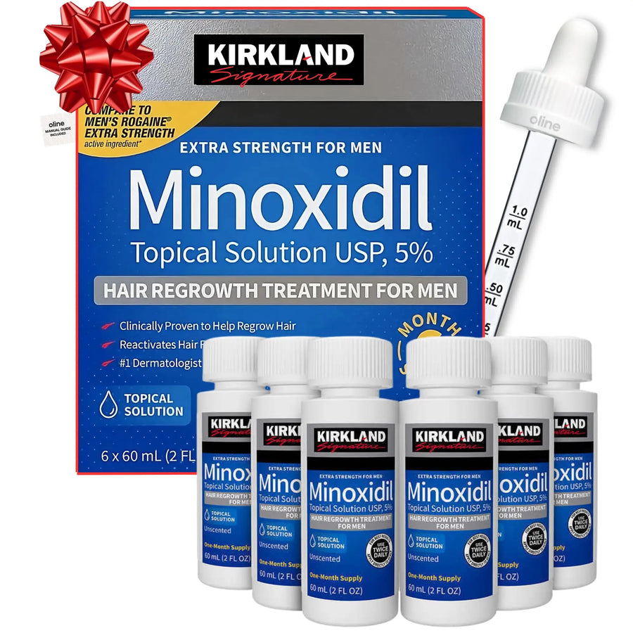 Kirkland Signature Minoxidil 5% Topical Solution for Men (Caja 6 unidades) Magic Mechas
