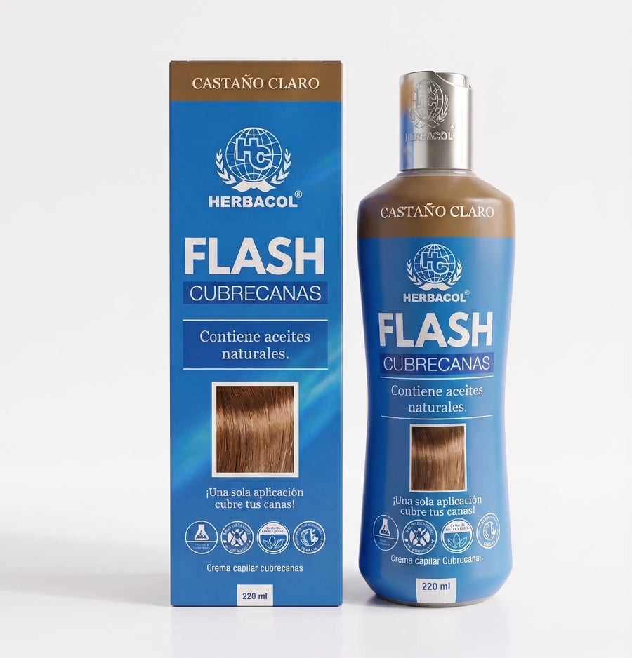 Herbacol Flash Cubrecanas Castaño Claro 240mL Herbacol