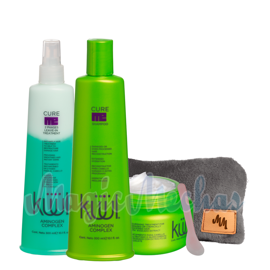 Kit kuul Cure Me Shampoo + Mascarilla + Bifasico + Obsequio Kuul