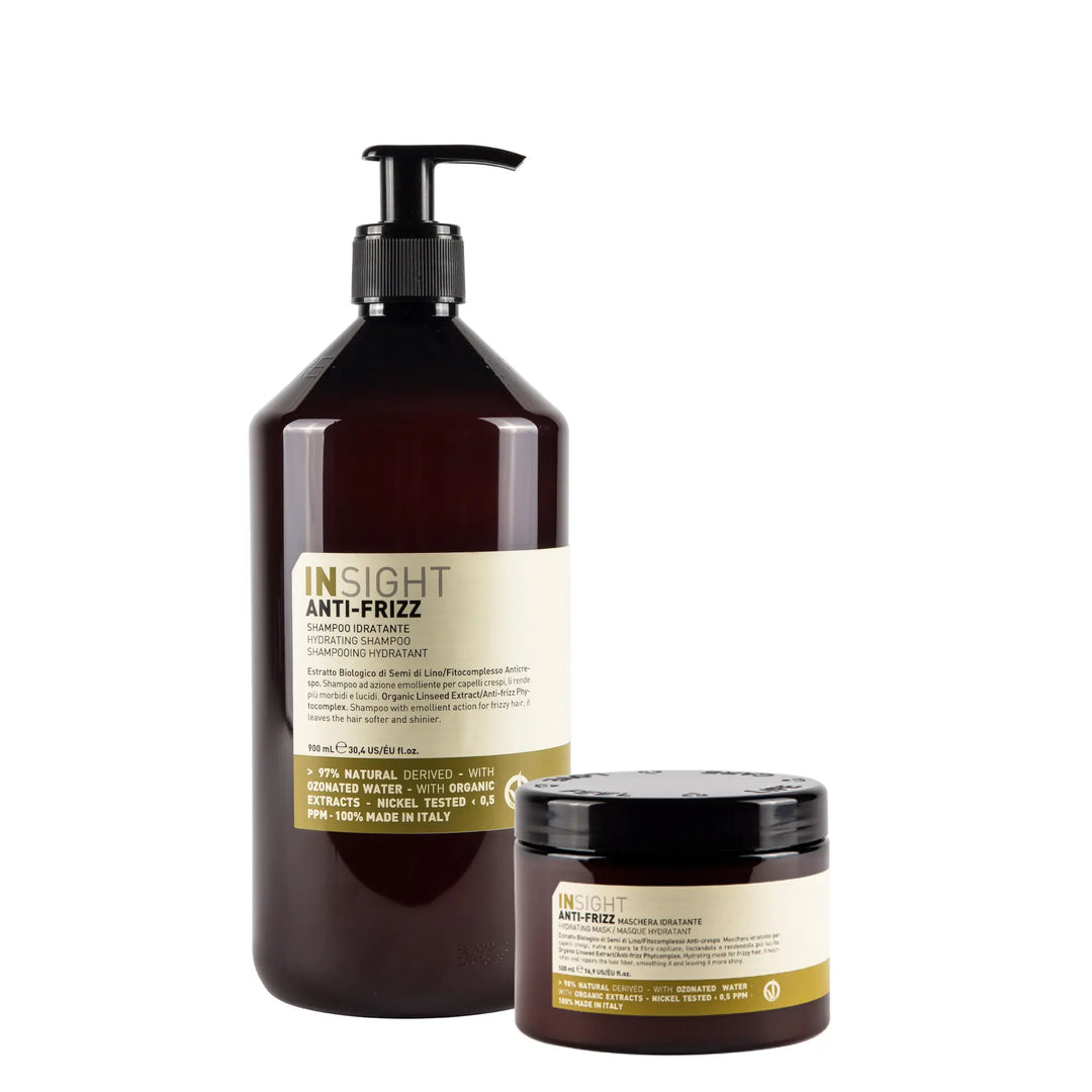 Kit Insight Anti Frizz Hydrating Shampoo 900ml + Mascarilla 500ml Magic Mechas