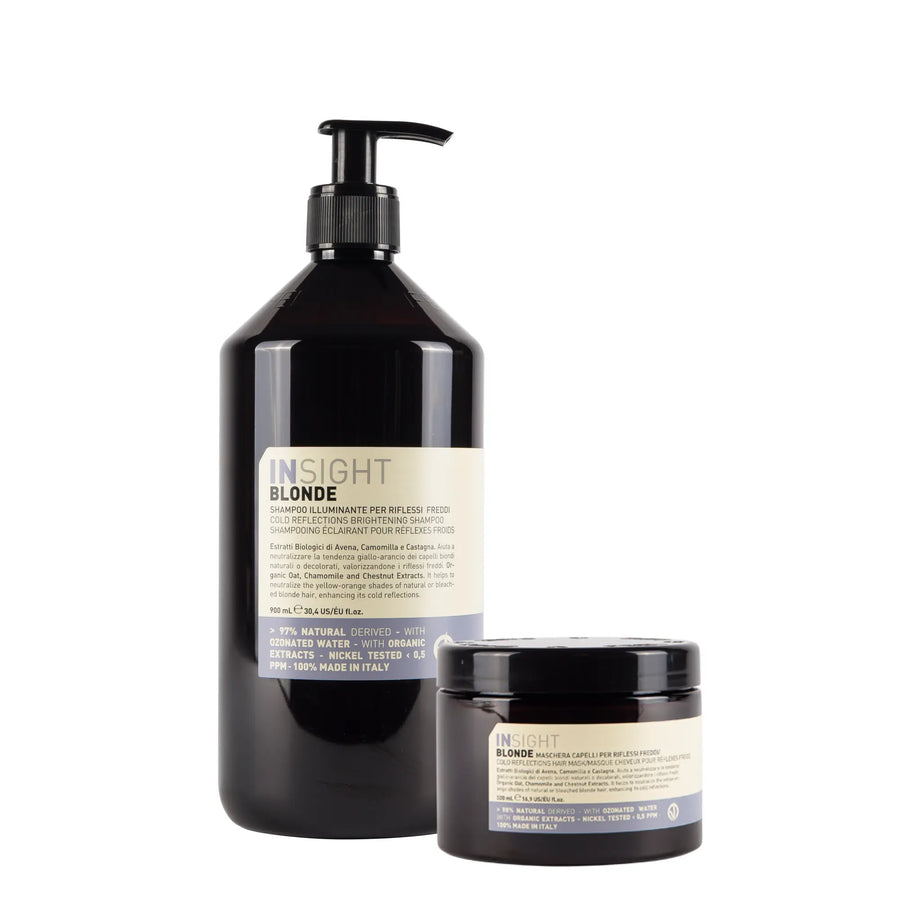 Kit Insight Blonde Cold Reflections Shampoo 900ml + Mascarilla 500ml Insight