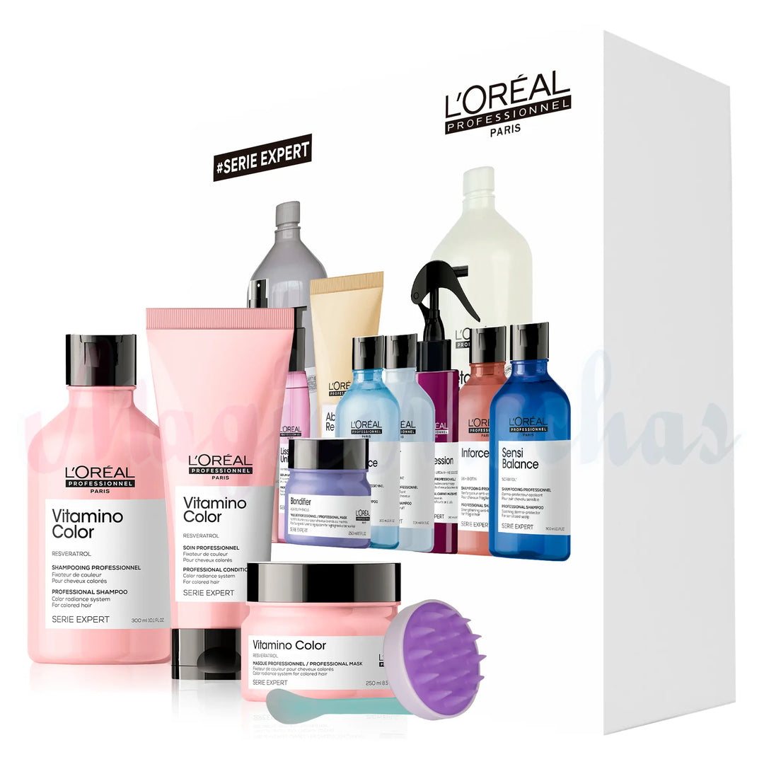 Kit Serie Expert Vitamino Color Shampoo + Acondicionador + Mascarilla Loreal Profesional