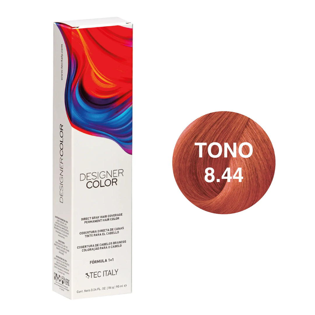 Tinte Tec Italy Designer Color 8.44 Rubio Claro Cobre Intenso Tec Italy
