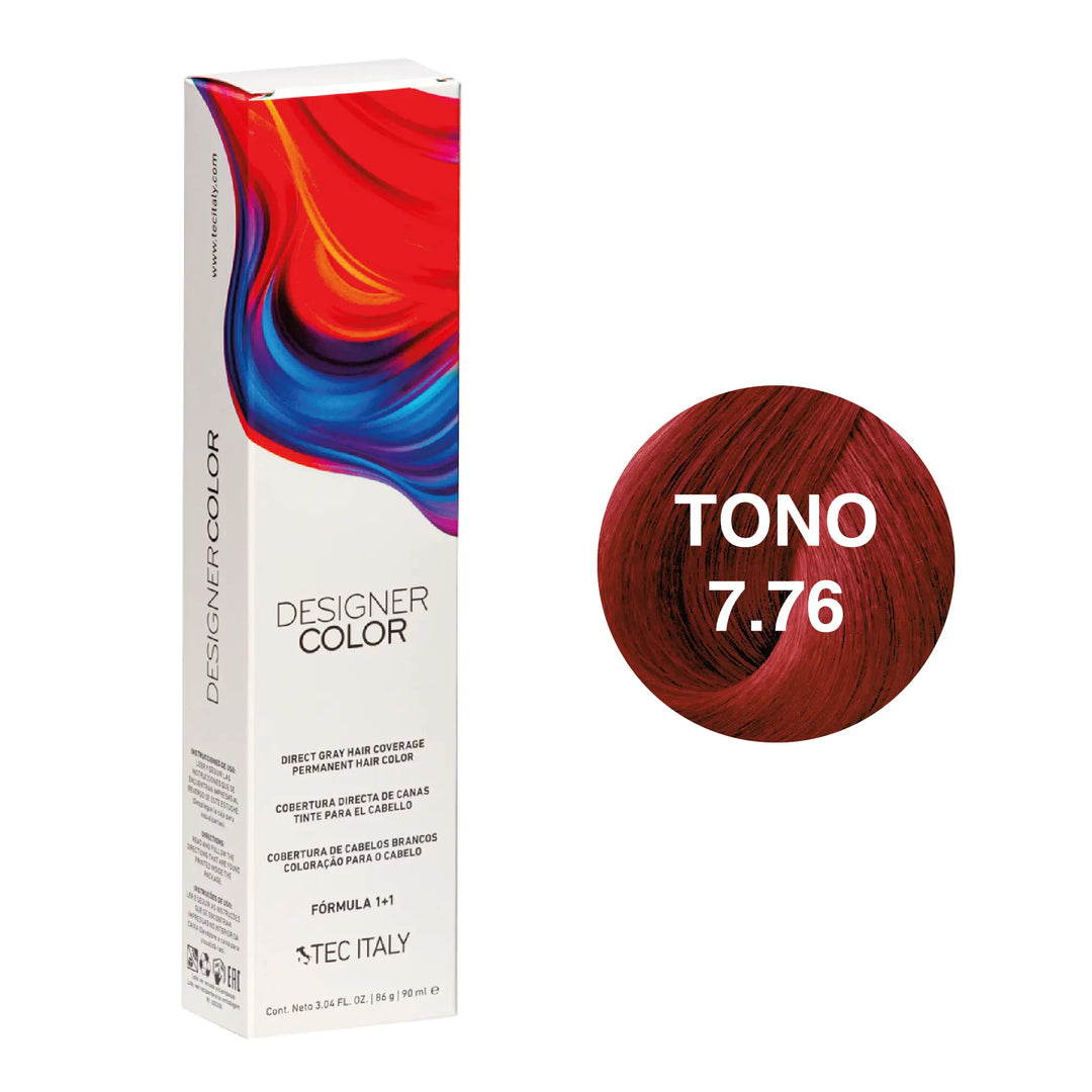Tinte Tec Italy Designer Color 7.76 Rubio Violeta Rojizo Tec Italy