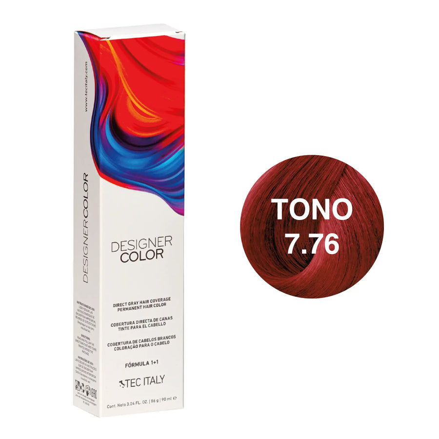 Tinte Tec Italy Designer Color 7.76 Rubio Violeta Rojizo Tec Italy