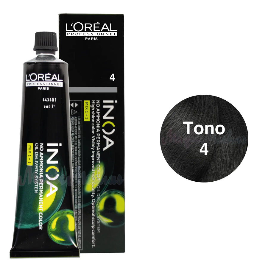 Tinte Inoa Tono 4 Castaño 60ml Loreal Profesional