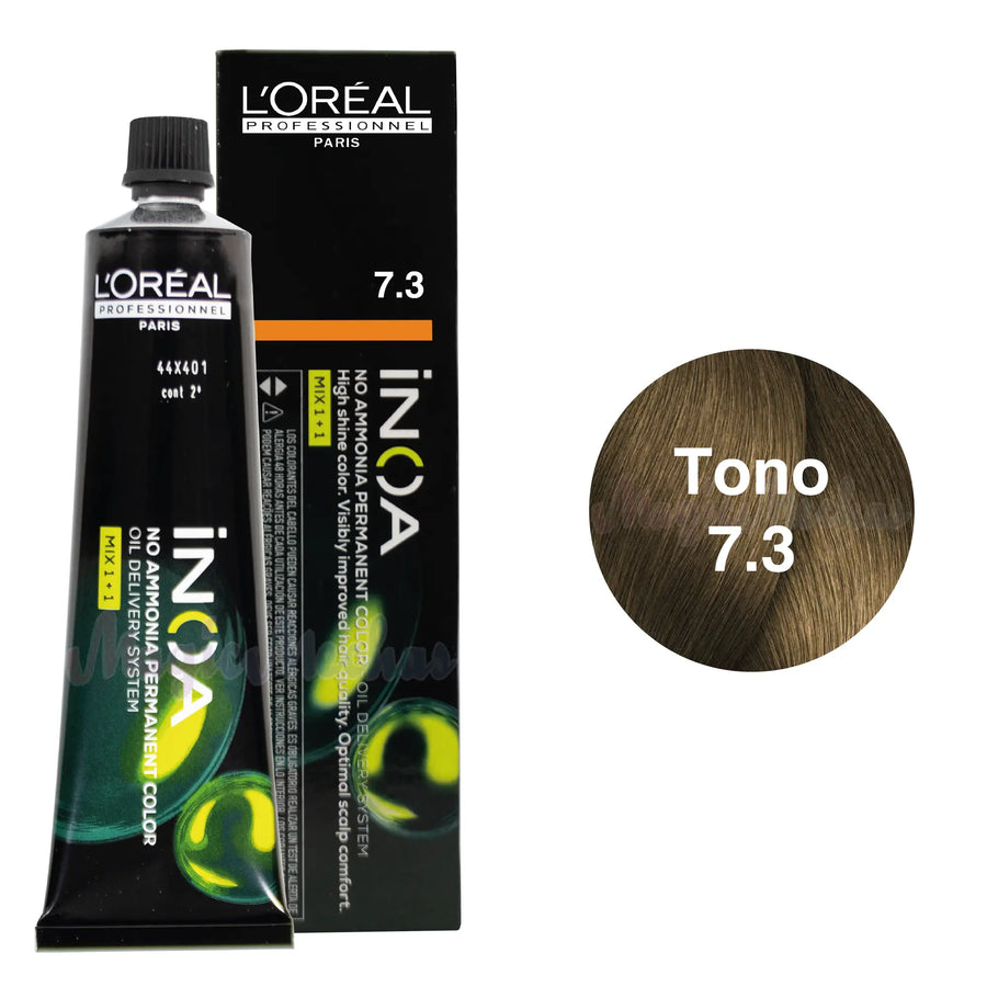 Tinte Inoa Tono 7.3 Rubio Dorado 60ml Loreal Profesional