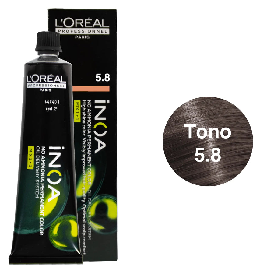 Tinte Inoa Tono 5.8 Castaño Claro Moka 60ml Loreal Profesional