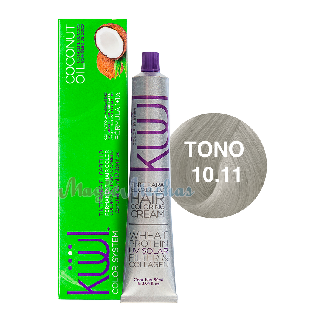 Tinte Kuul 10.11 Rubio Extra Claro Cenizo Intenso 90ml Kuul