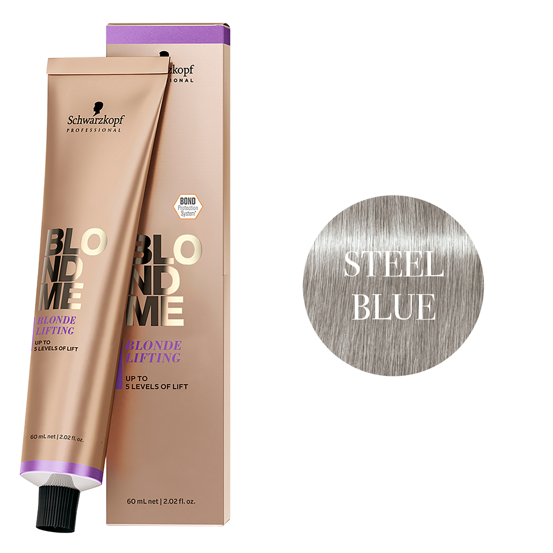 Blondme Tinte Aclaración De Rubios Steel Blue 60ml Schwarzkopf Professional