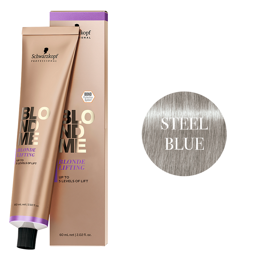 Blondme Tinte Aclaración De Rubios Steel Blue 60ml Schwarzkopf Professional