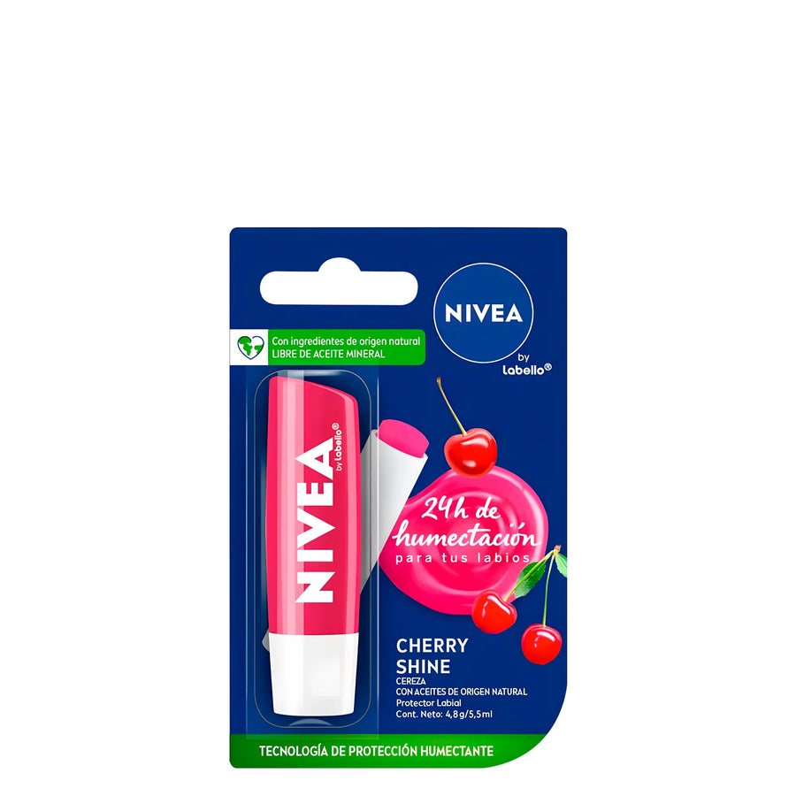 Nivea Protector Labial Humectante Cherry Shine 4.8gr Nivea