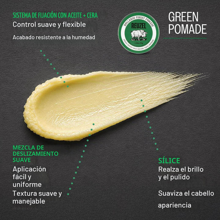 Cera Reuzel Grease Medium Verde 95 gr