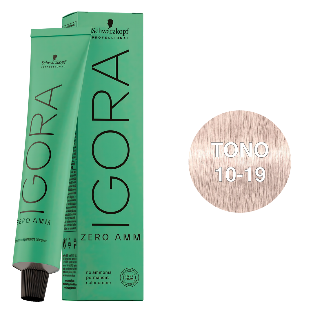 Igora Zero AMM Tinte Permanente 10-19 Rubio Platino Ceniza Violeta 60ml
