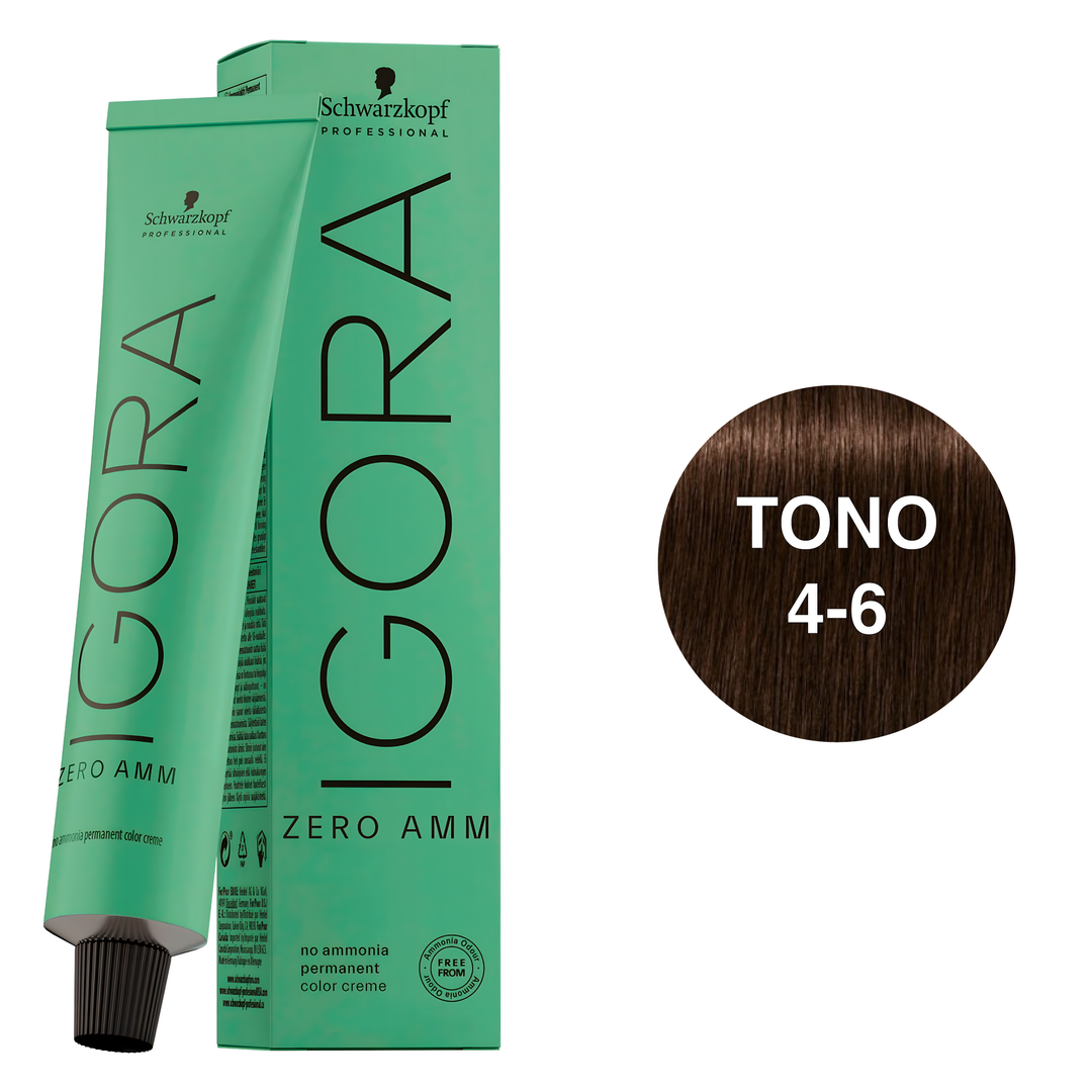 Tinte Permanente Igora Zero AMM 4-6 Castaño Medio Chocolate 60ml