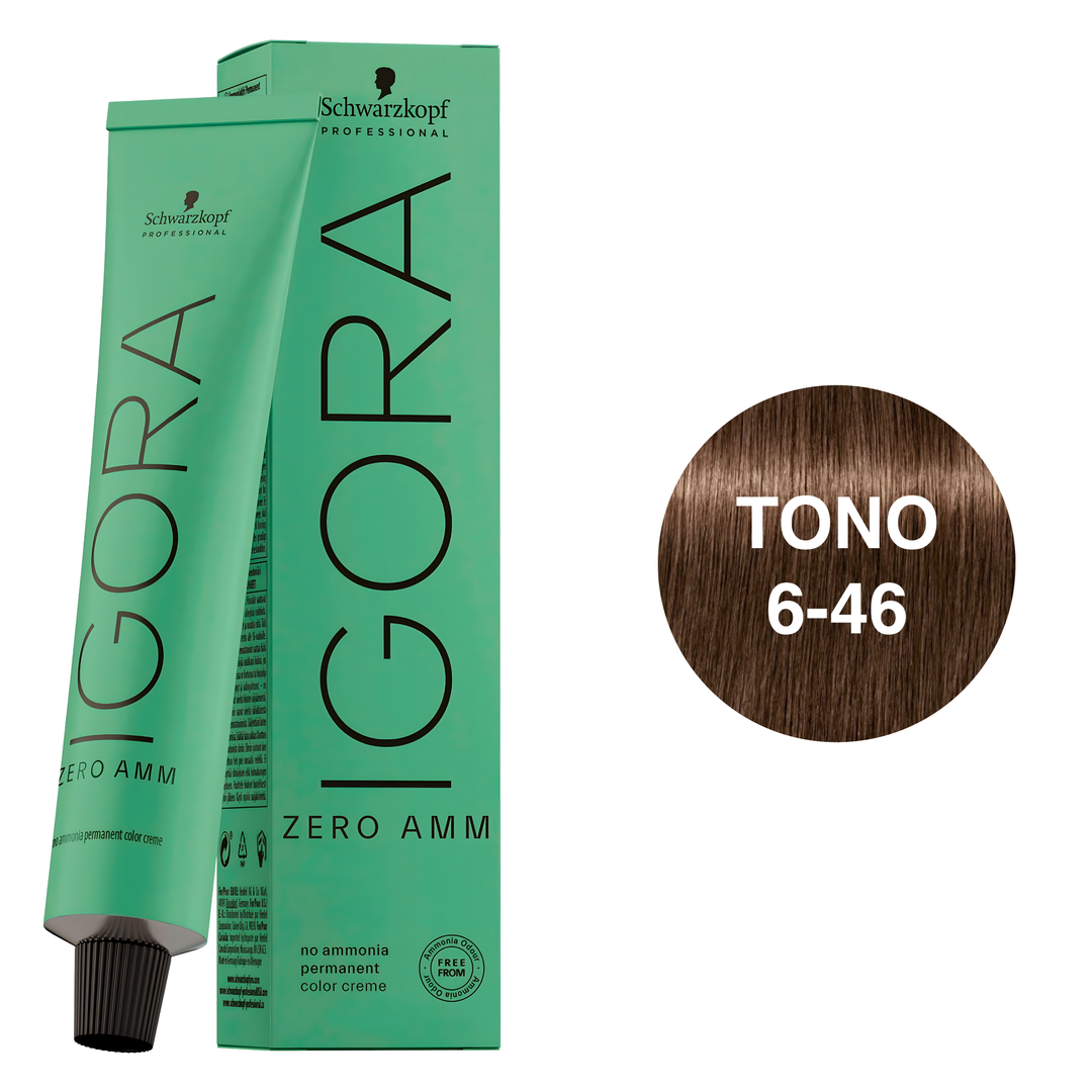 Igora Zero AMM Tinte Permanente 6-46 Rubio Oscuro Beige Chocolate 60ml