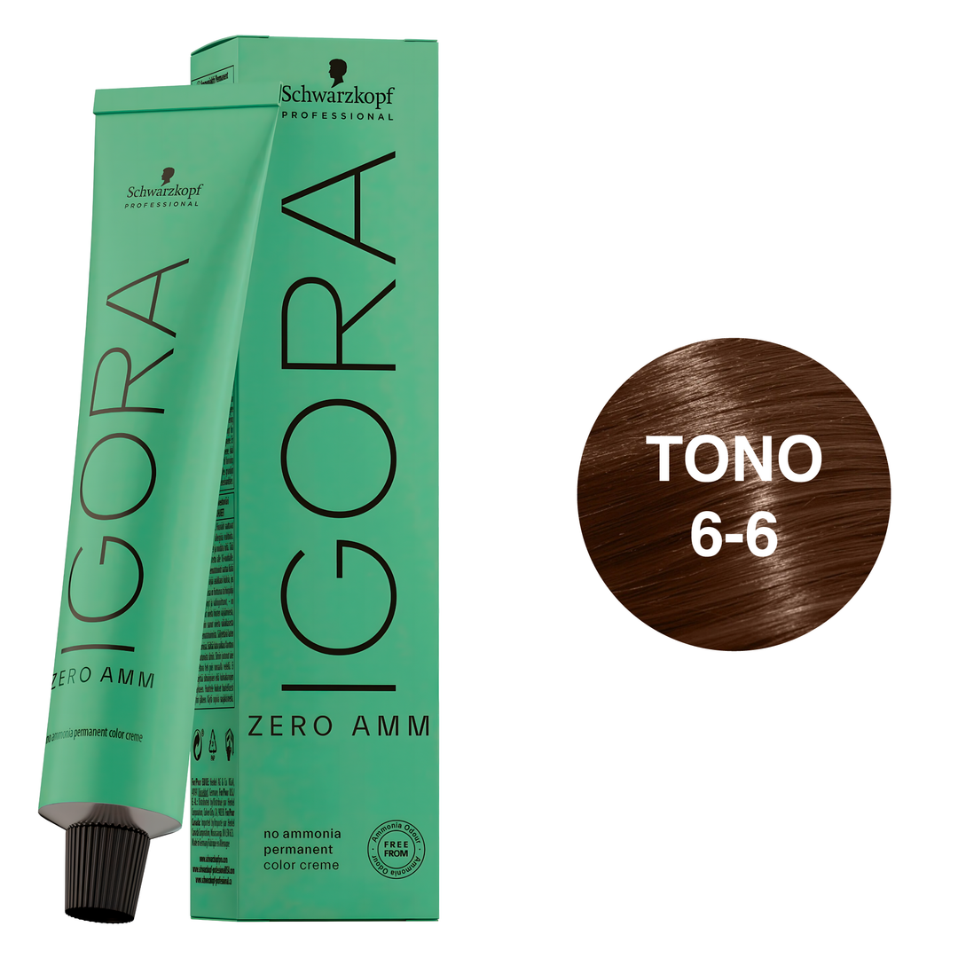Igora Zero AMM Tinte Permanente 6-6 Rubio Oscuro Chocolate 60ml