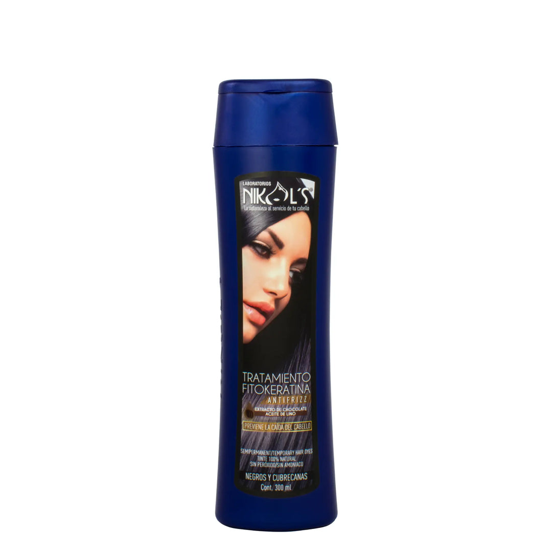 Nikols Tratamiento Fitokeratina Negro Y Cubrecanas 300ml Nikols