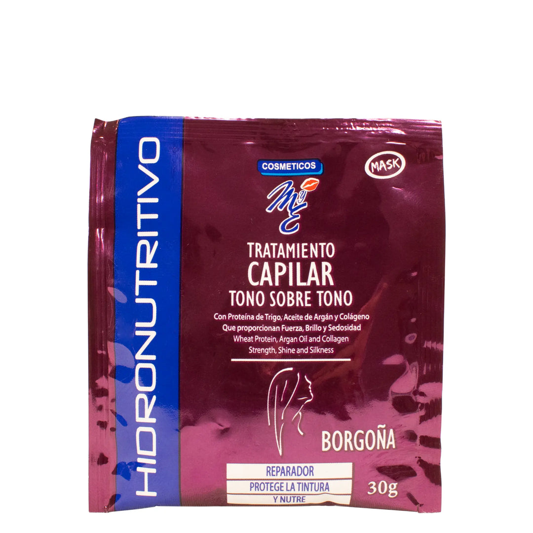MyE Tratamiento Capilar Tono sobre Tono Borgoña Sachet 30g MYE