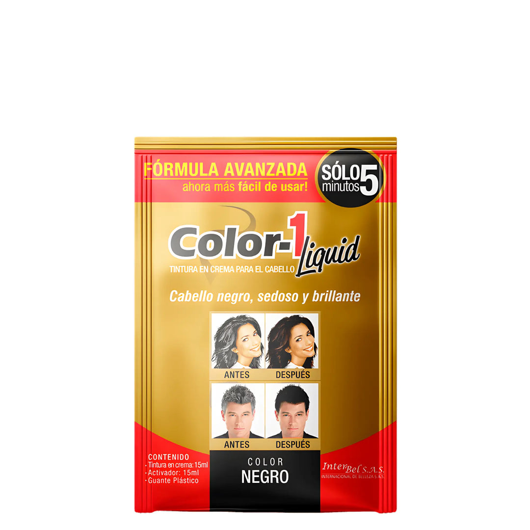 Color-1 Liquid Sachet Color Negro 15ml Color-1