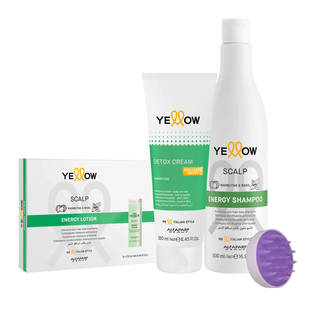 Kit Yellow Scalp Shampoo + Detox Cream + Energy Lotion Yellow