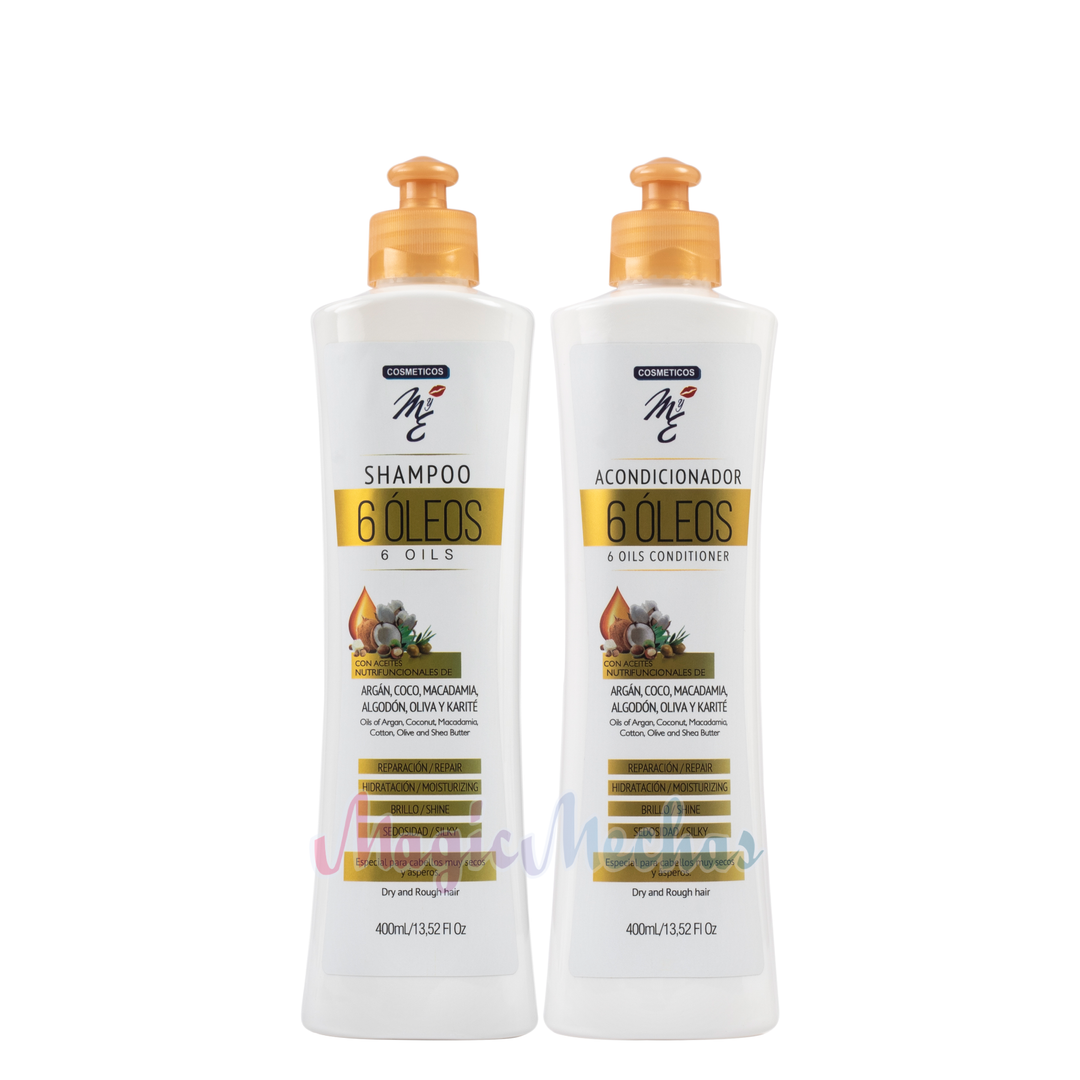 Kit MyE 6 Oleos Shampoo + Acondicionador De 400ml MYE