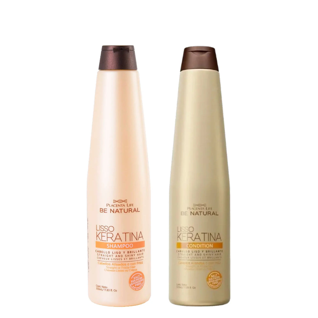 Kit Be Natural Liso Keratina Shampoo + Acondicionador Magic Mechas