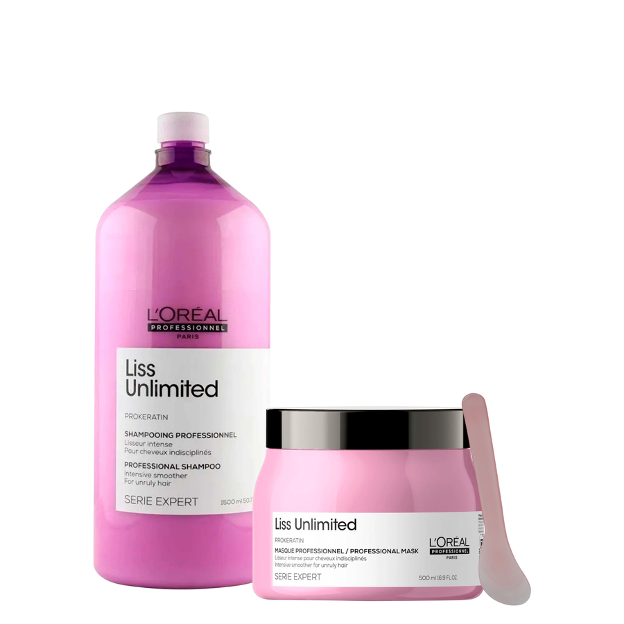 Kit Serie Expert Liss Unlimited Shampoo + Mascarilla Loreal Profesional