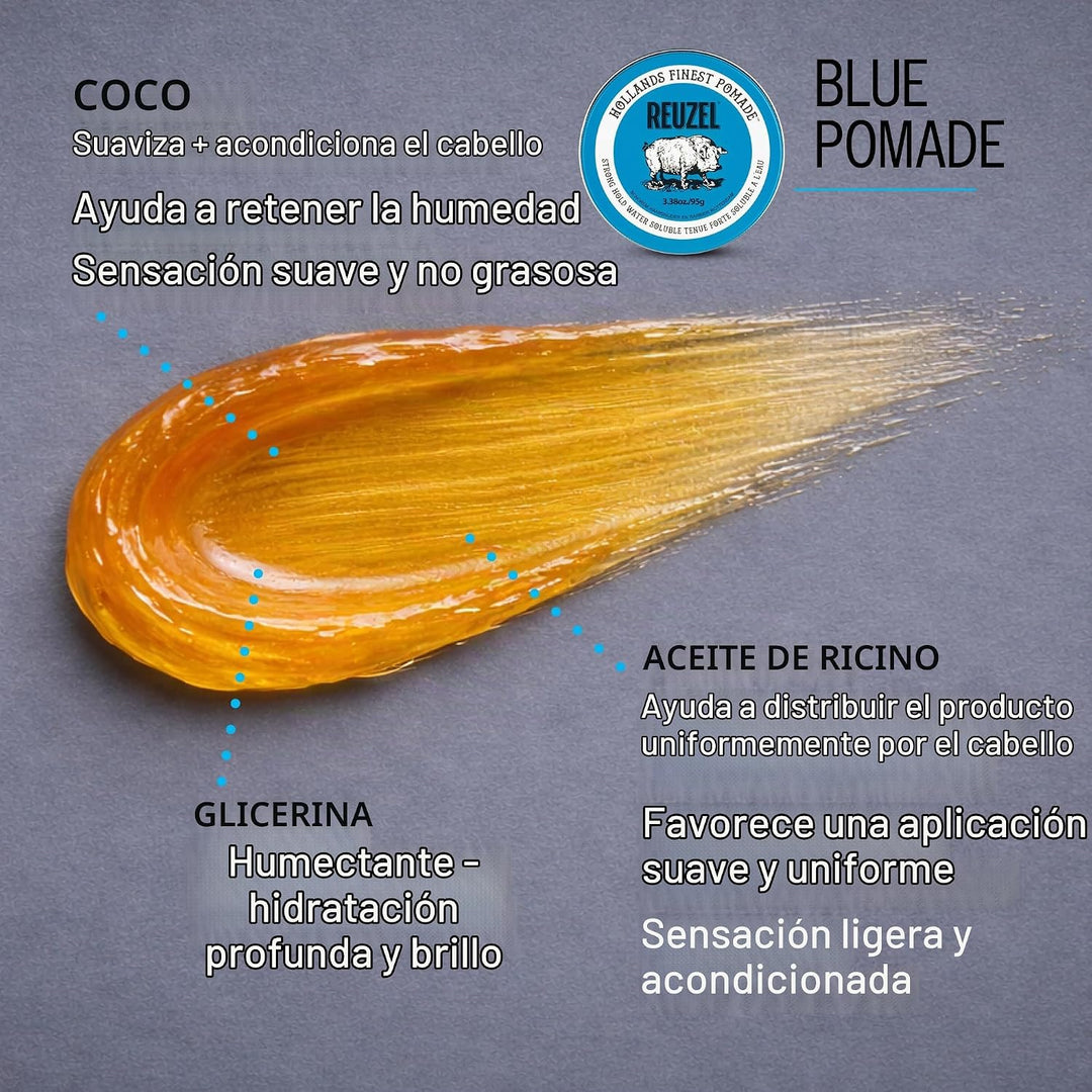 Cera Reuzel Strong Hold Matte Azul Claro 95gr