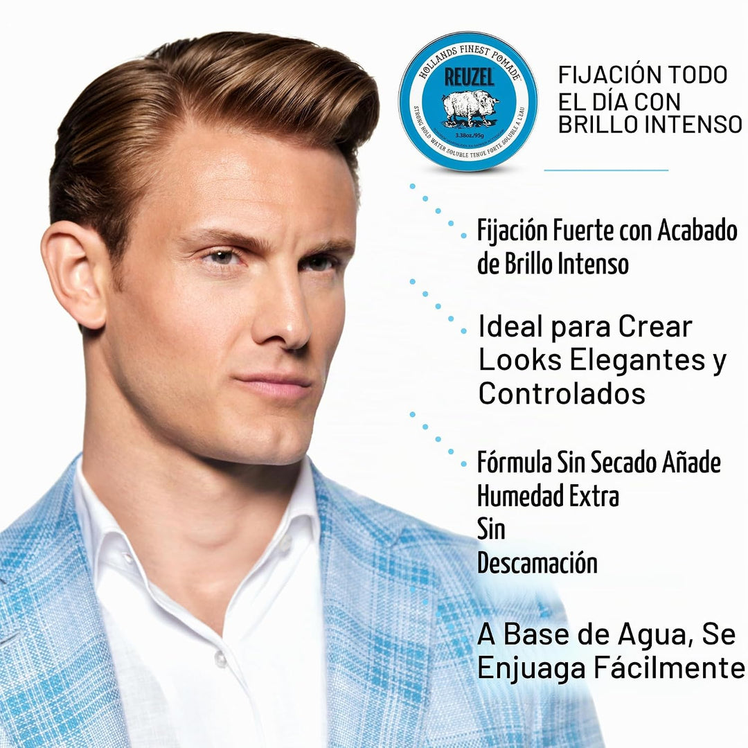 Cera Reuzel Strong Hold Matte Azul Claro 95gr