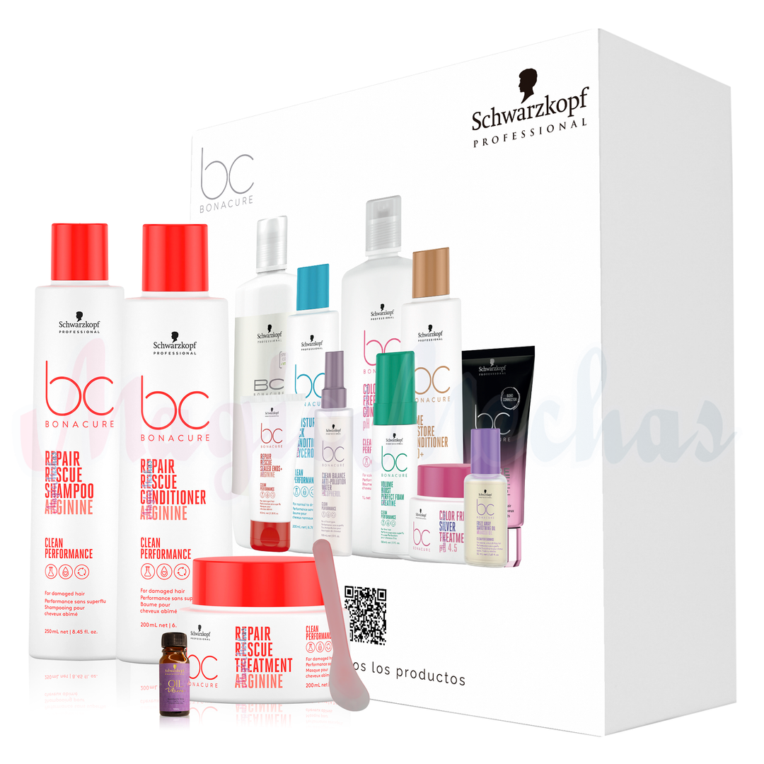 Kit 2 Bonacure Repair Rescue Shampoo + Acondicionador + Mascarilla Schwarzkopf Professional