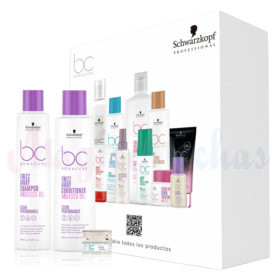 Kit 2 Bonacure Frizz Away Shampoo + Acondicionador Schwarzkopf Professional