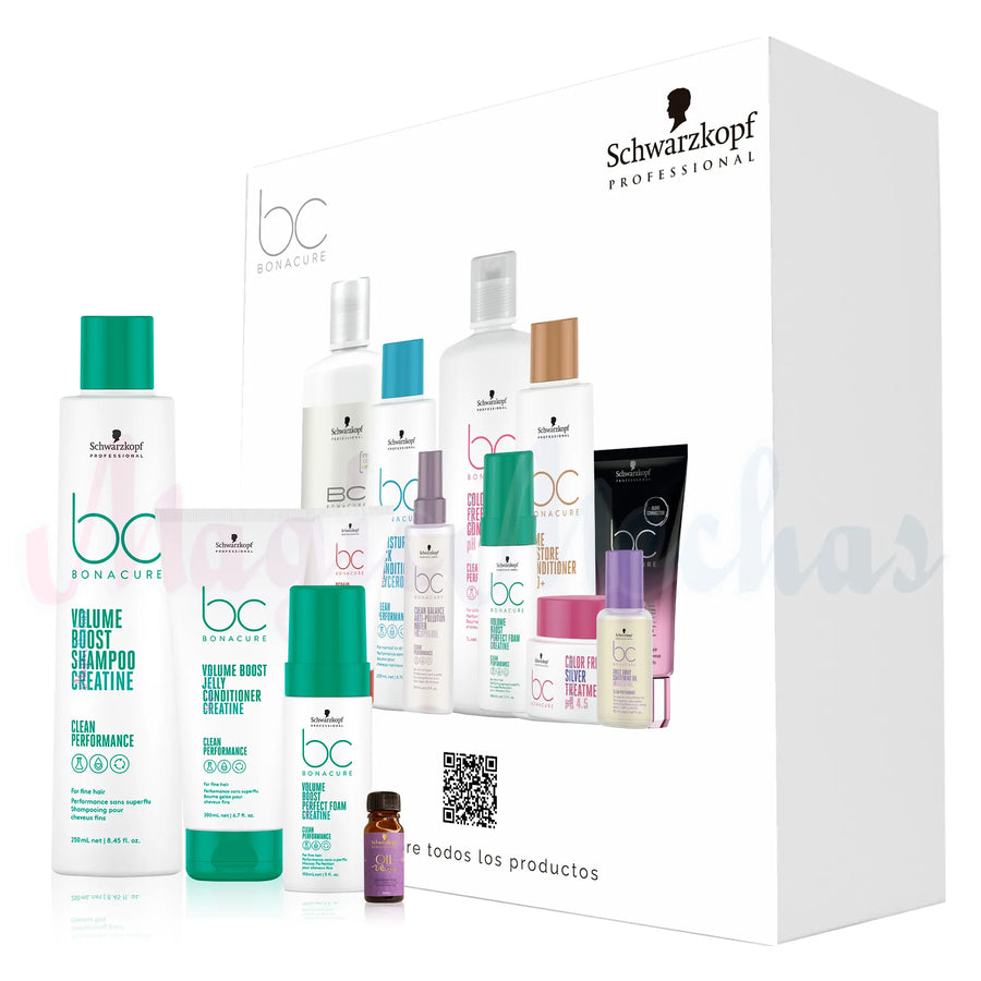 Kit 3 Bonacure Volume Boost Shampoo+ Acondicionador + Acondicionador Espuma Schwarzkopf Professional
