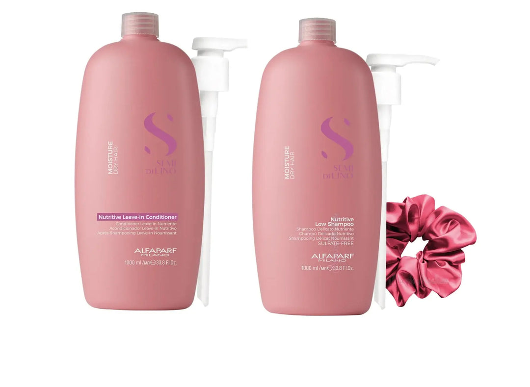 Alfaparf Semi Di Lino Moisture Dry Hair Shampoo y Acondicionador Nutritivio 1000mL Magic Mechas