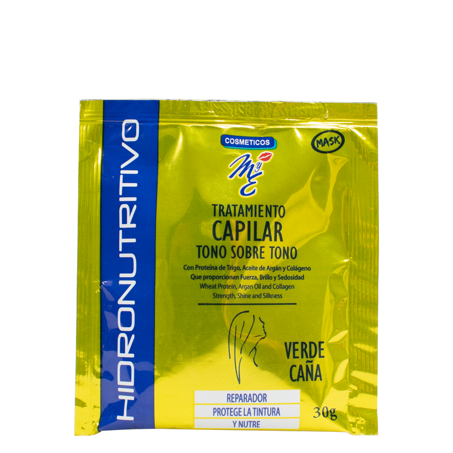 MyE Tratamiento Capilar Tono sobre Tono Verde Caña Sachet 30g MYE