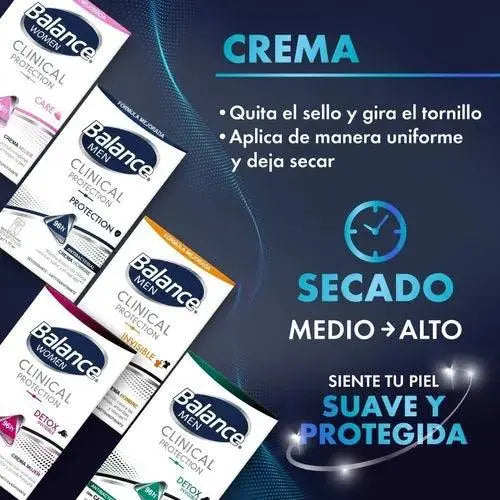 Desodorante Balance Women Clinical Protection Invisible - Magic Mechas