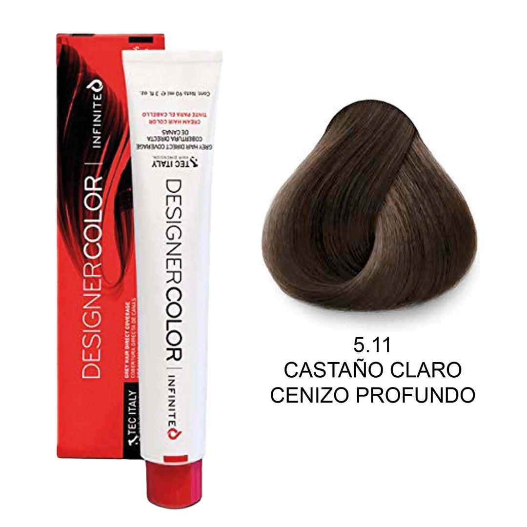 Tec Itali Tintes 5.11 Castaño Claro Cenizo Profundo - Magic Mechas