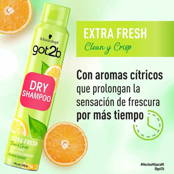 Got2b Shampoo En Seco Limpieza Extra Fresca - Magic Mechas