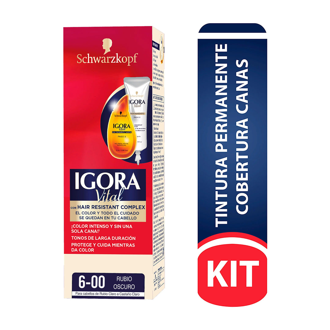 Tinte Igora Vital 6-00 Rubio Oscuro Schwarzkopf - Magic Mechas