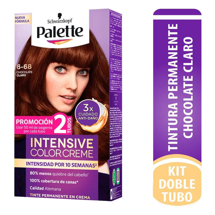 Palette Color Creme Doble Tubo 6-68 Chocolate Claro - Magic Mechas