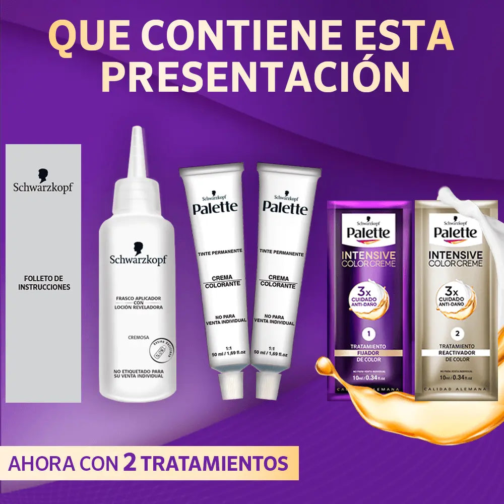 Palette Color Creme Doble Tubo 4-89 Borgoña Intenso - Magic Mechas