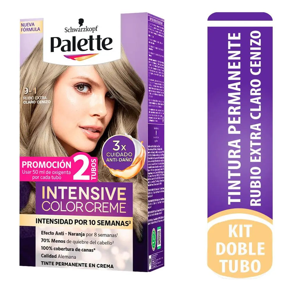 Palette Color Creme Doble Tubo 9-1 Rubio Extra Claro Cenizo - Magic Mechas
