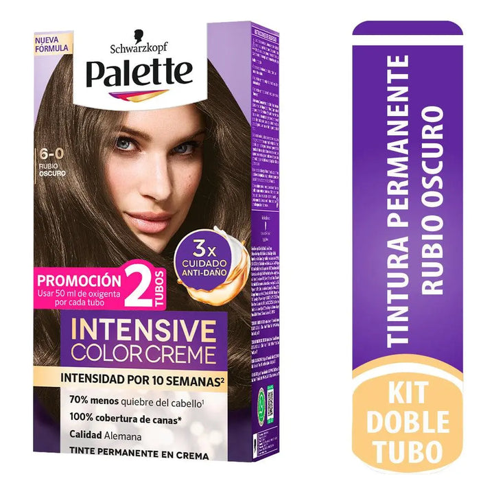 Palette Color Creme Doble Tubo 6-0 Rubio Oscuro - Magic Mechas