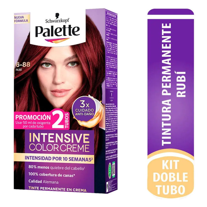 Palette Color Creme Doble Tubo 6-68 Rubí - Magic Mechas
