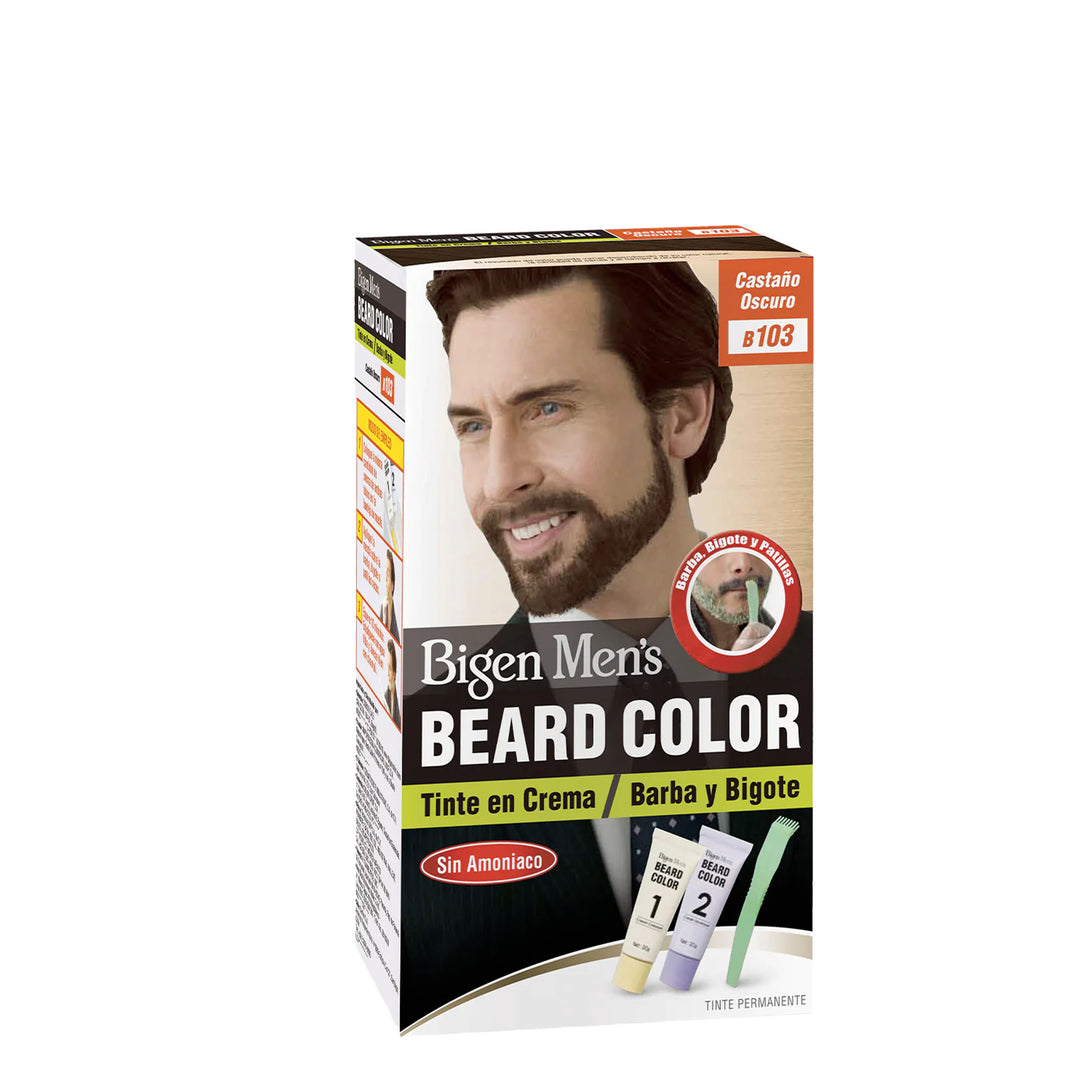 Tinte Bigen Mens Beard Color B103 Castaño Oscuro Bigen