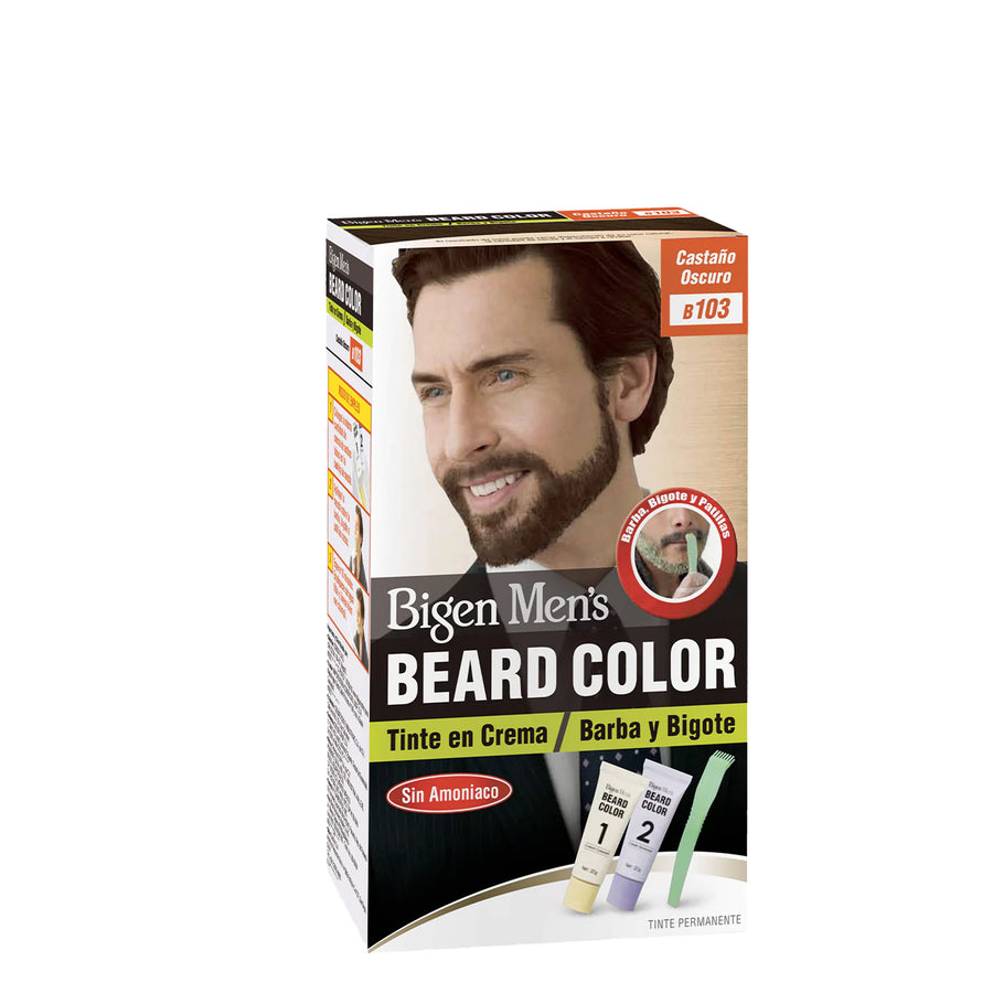 Tinte Bigen Mens Beard Color B103 Castaño Oscuro Bigen